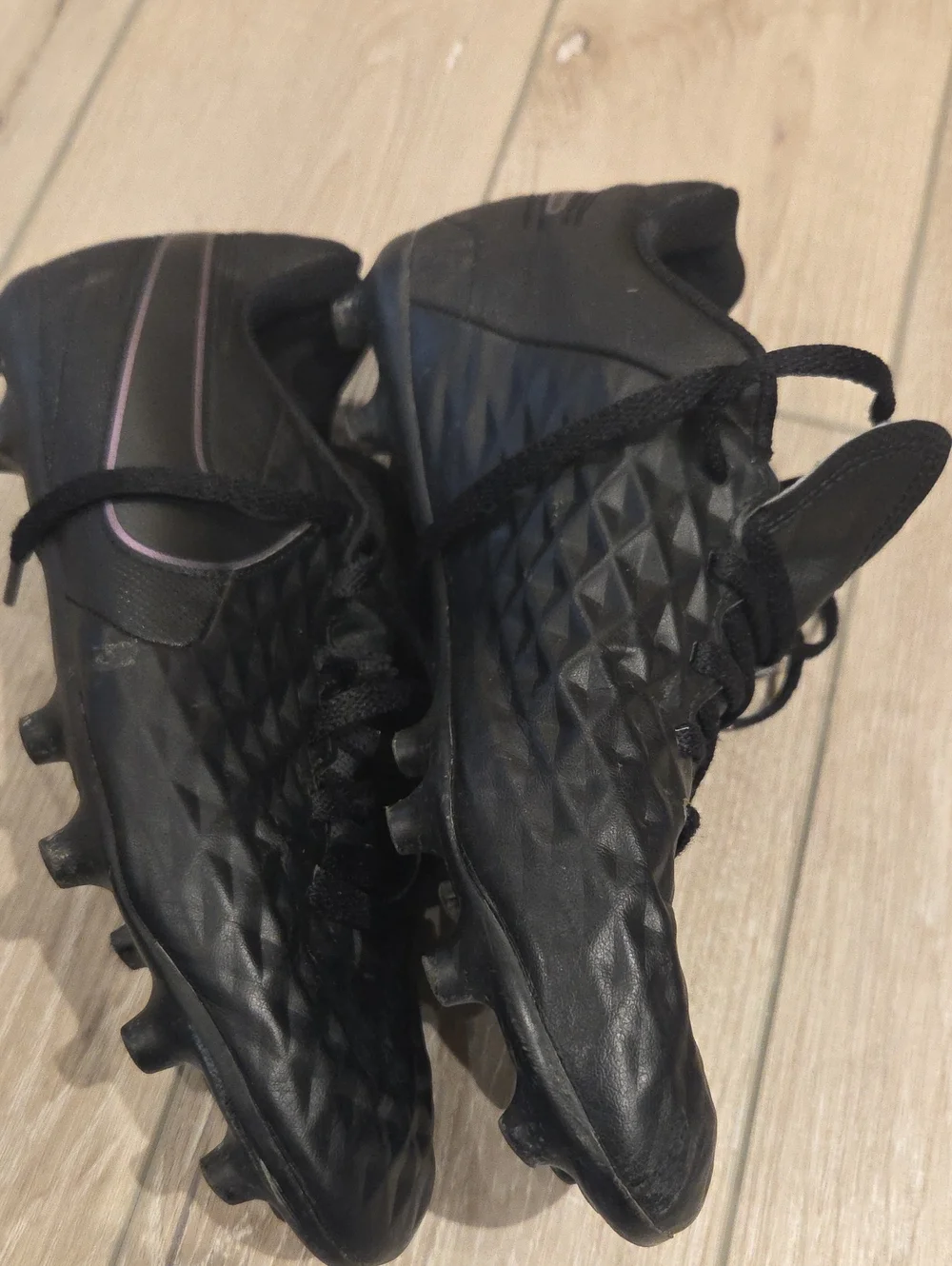 Youth Black Soccer Cleats - Lightweight Performance